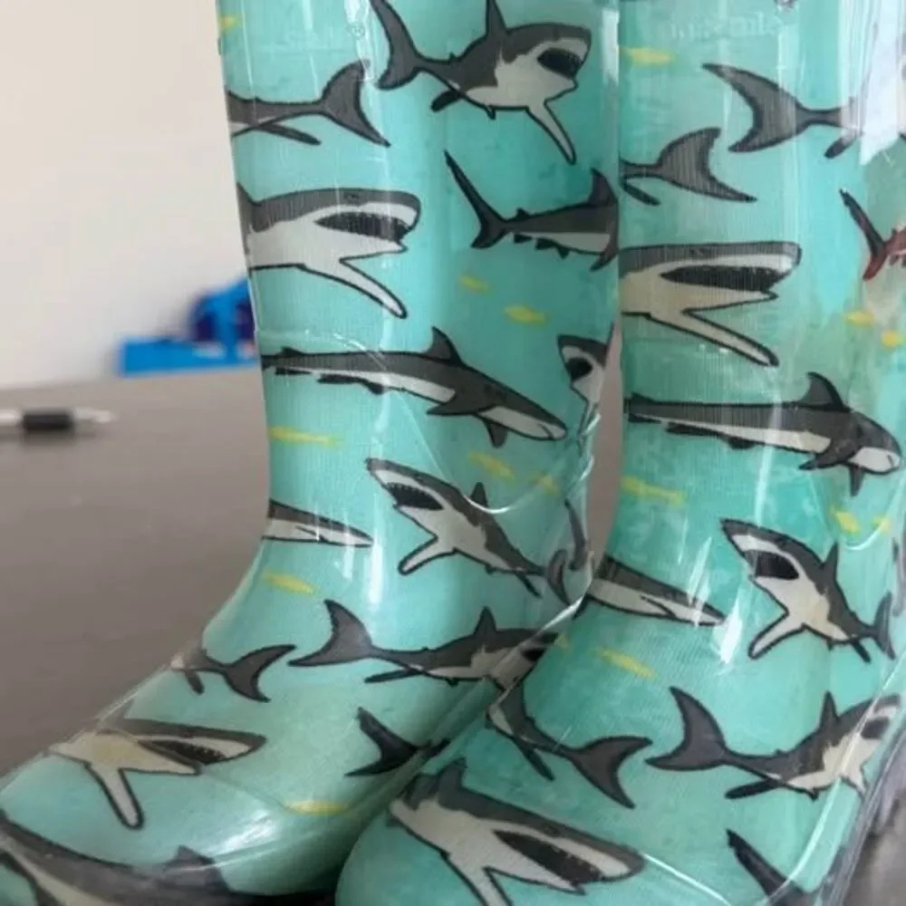 Western Chief Tropic Shark Lighted Rain Boots Size 8